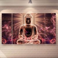 Multiple frames buddha wall painting.