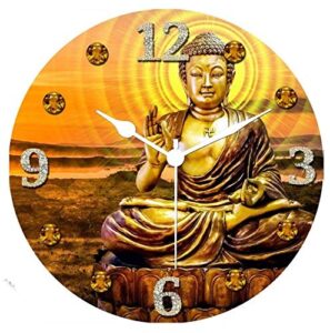 wall clock buddha painting