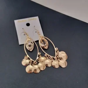 Earring gold jhumka for women.