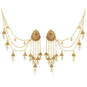 Gold jhumka earrings for women