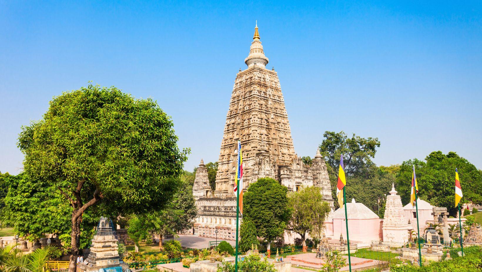 mahabodhi temple bodh gaya bihar in india.